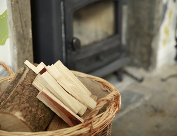 The holiday cottage features 2 log burners