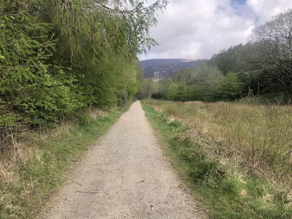 Longdendale Trail past Torside Reservoir