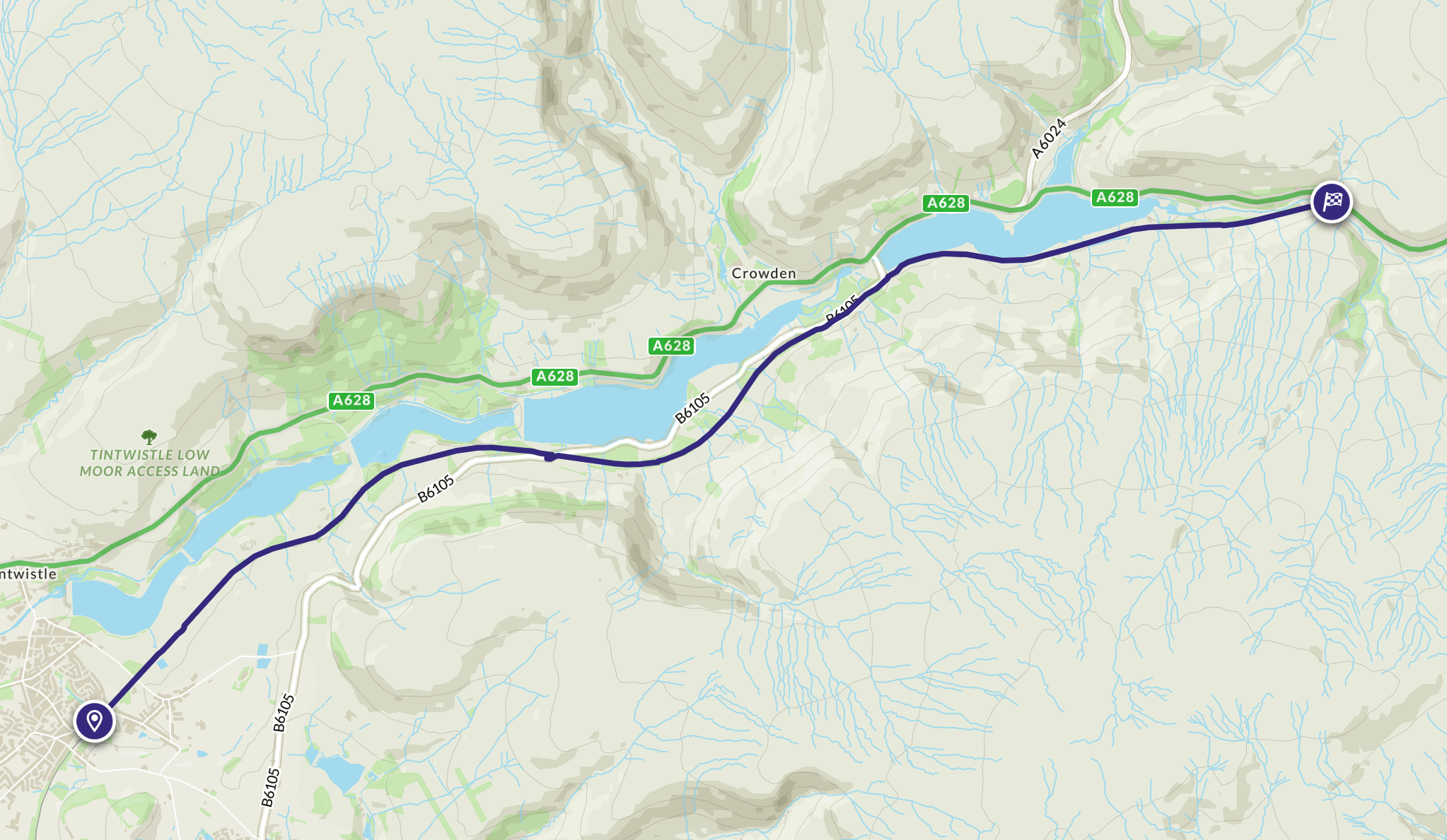 Longdendale Trail map